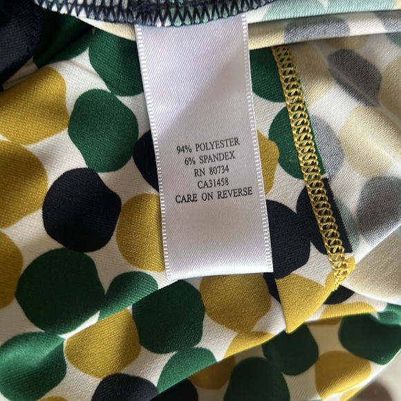 BCBGMAXAZRIA Faux Wrap Top Blue Green Size Medium M Excellent Condition - Picture 8 of 9